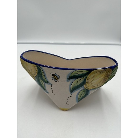 Deruta Italy Pottery Mail Planter/Letter Holder 9 x 6 x 4 Bees Signed Fratelli - Picture 4 of 7